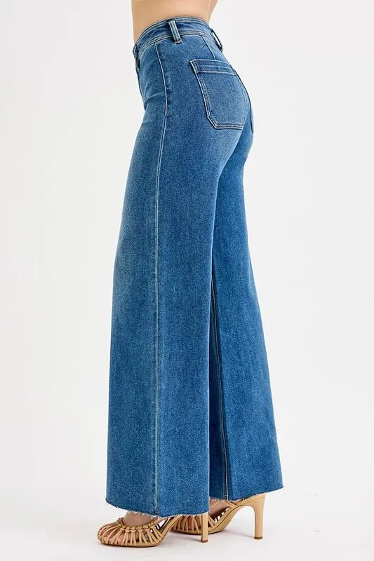 RISEN High - Waisted Wide Leg Jeans - Casual Fit Clothes