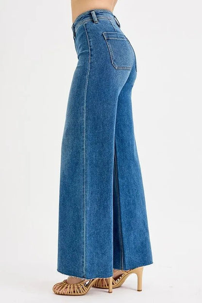 RISEN High - Waisted Wide Leg Jeans - Casual Fit Clothes