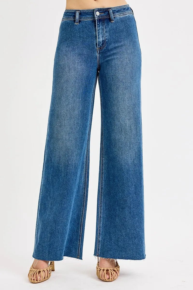 RISEN High - Waisted Wide Leg Jeans - Casual Fit Clothes