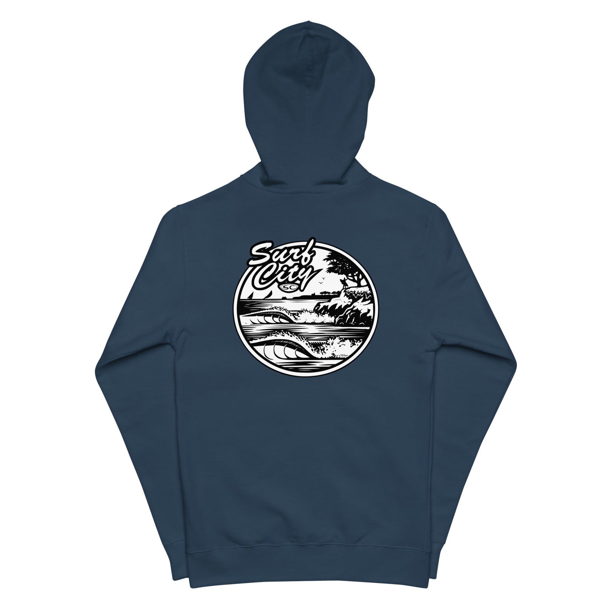 Santa Cruz Surf Shop " SURF CITY" Premium Mens Zip Hoodie - Casual Fit Clothes