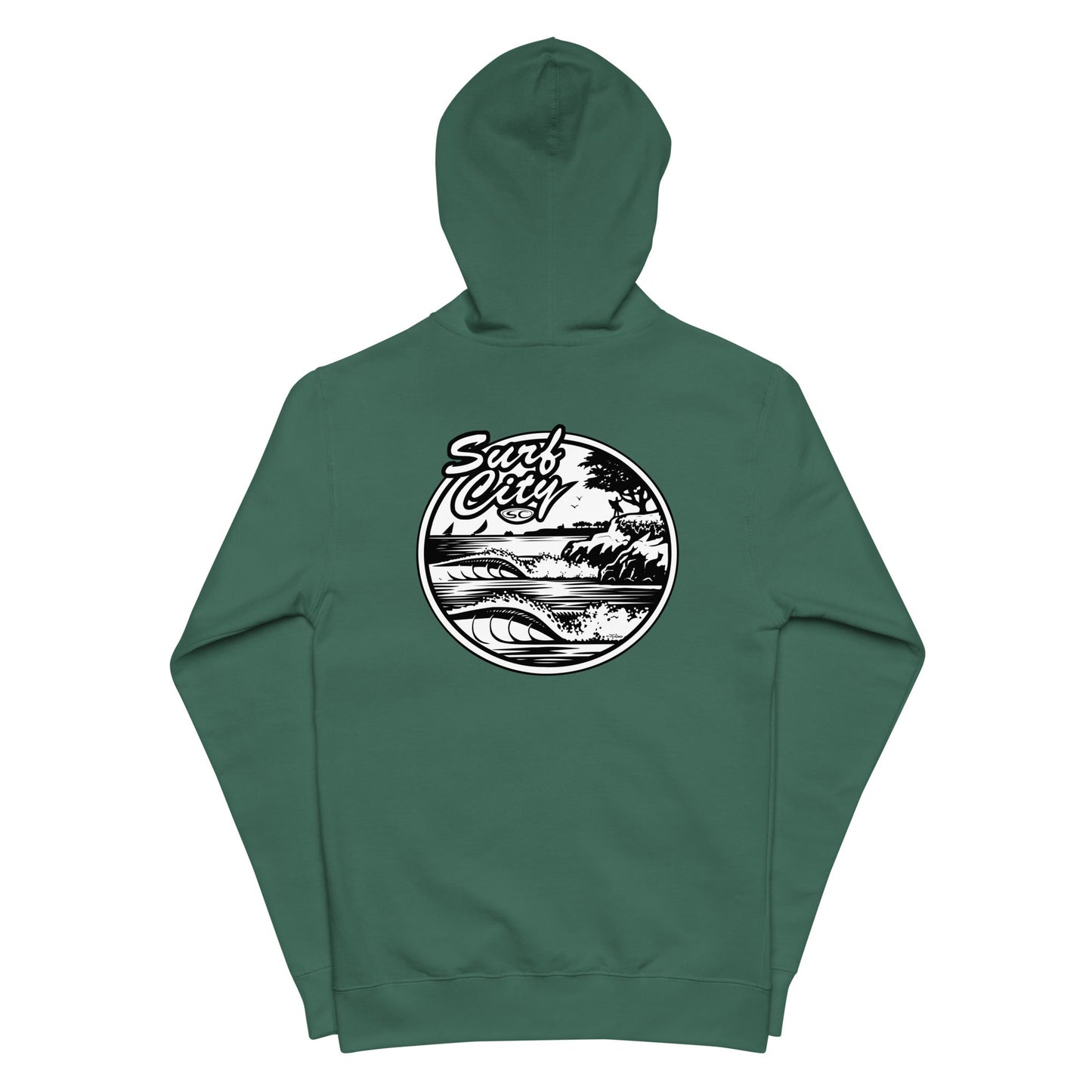 Santa Cruz Surf Shop " SURF CITY" Premium Mens Zip Hoodie - Casual Fit Clothes