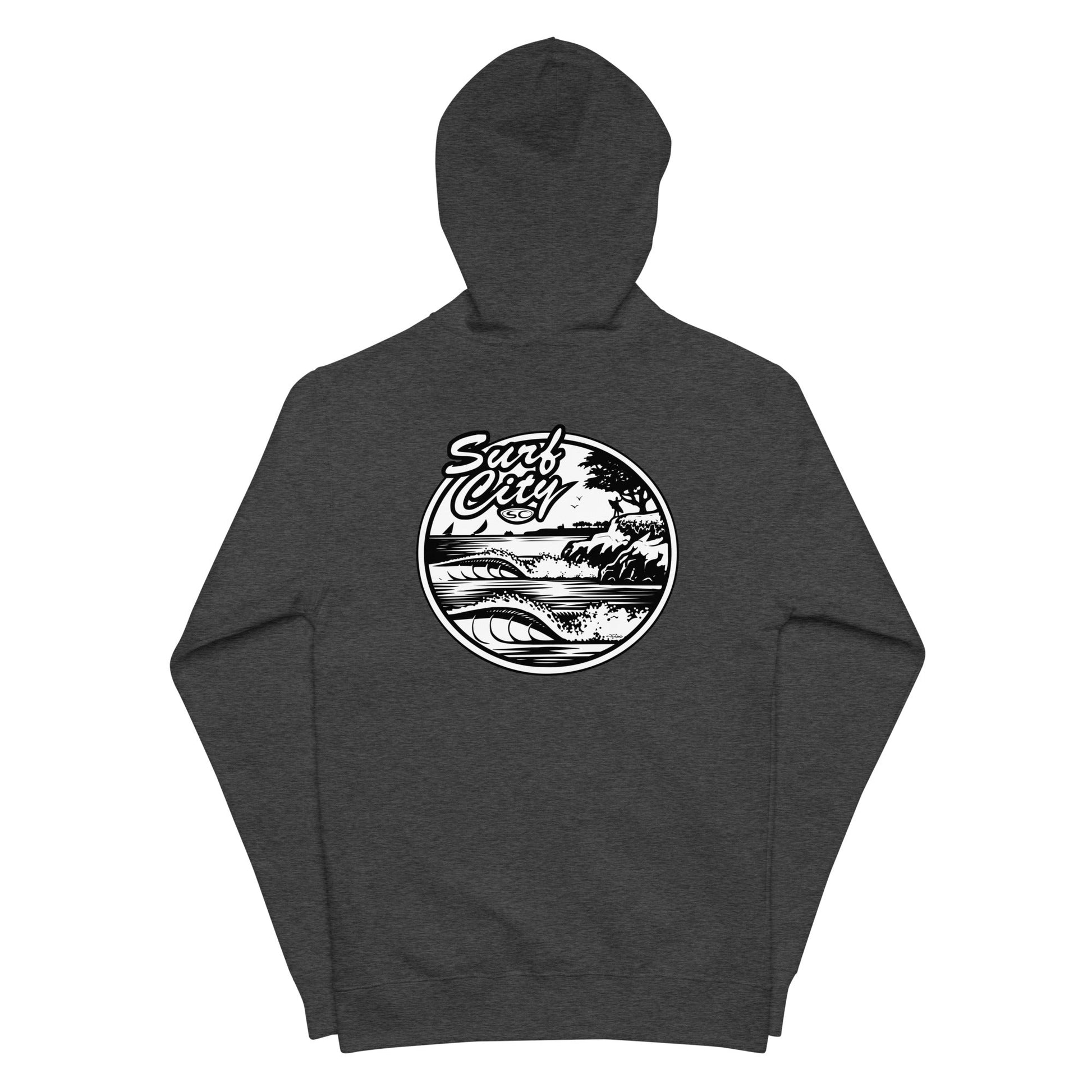 Santa Cruz Surf Shop " SURF CITY" Premium Mens Zip Hoodie - Casual Fit Clothes
