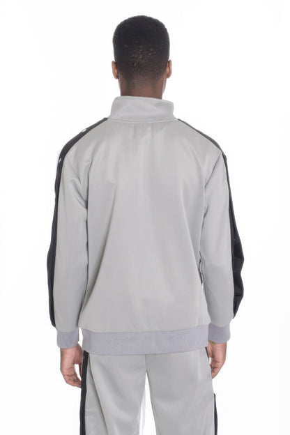 Snap Button Track Jacket - Casual Fit Clothes