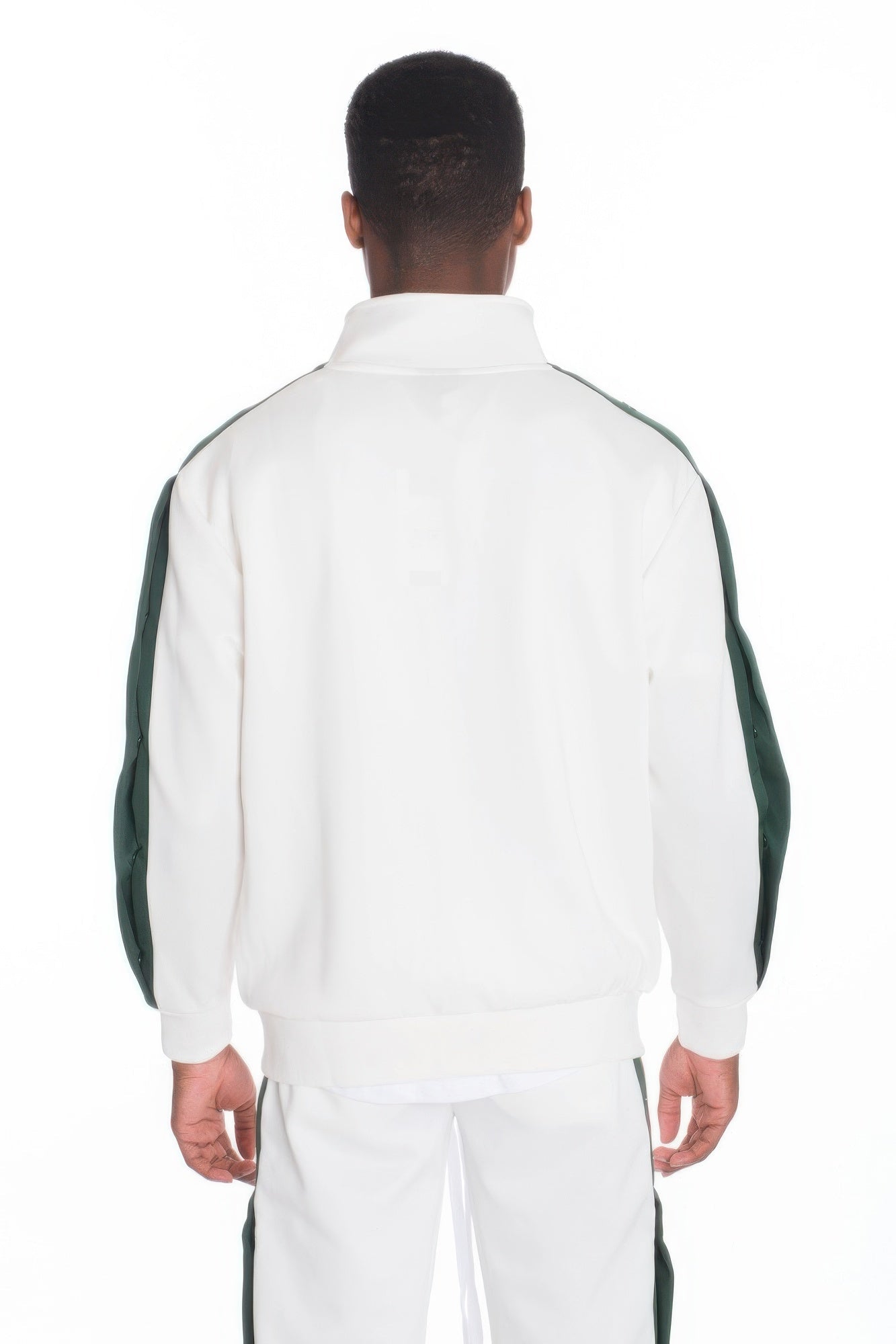 Snap Button Track Jacket - Casual Fit Clothes