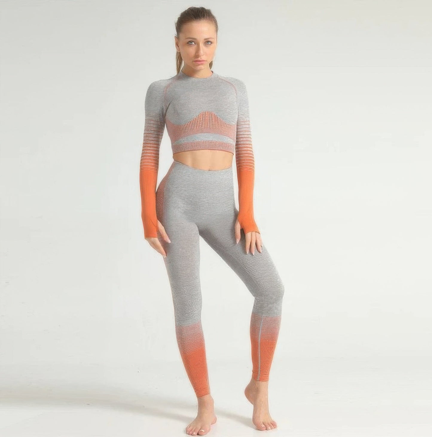 Stripe Seamless Yoga Set - Casual Fit Clothes