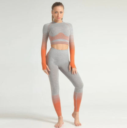 Stripe Seamless Yoga Set - Casual Fit Clothes