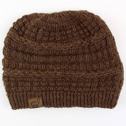 Textured Alpaca Slouch Beanie - Casual Fit Clothes