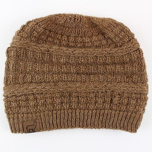 Textured Alpaca Slouch Beanie - Casual Fit Clothes