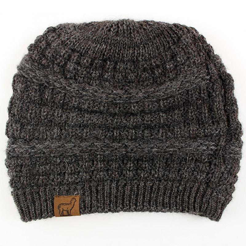 Textured Alpaca Slouch Beanie - Casual Fit Clothes