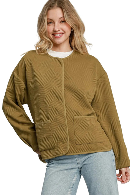 Textured Jacquard Jacket - Casual Fit Clothes