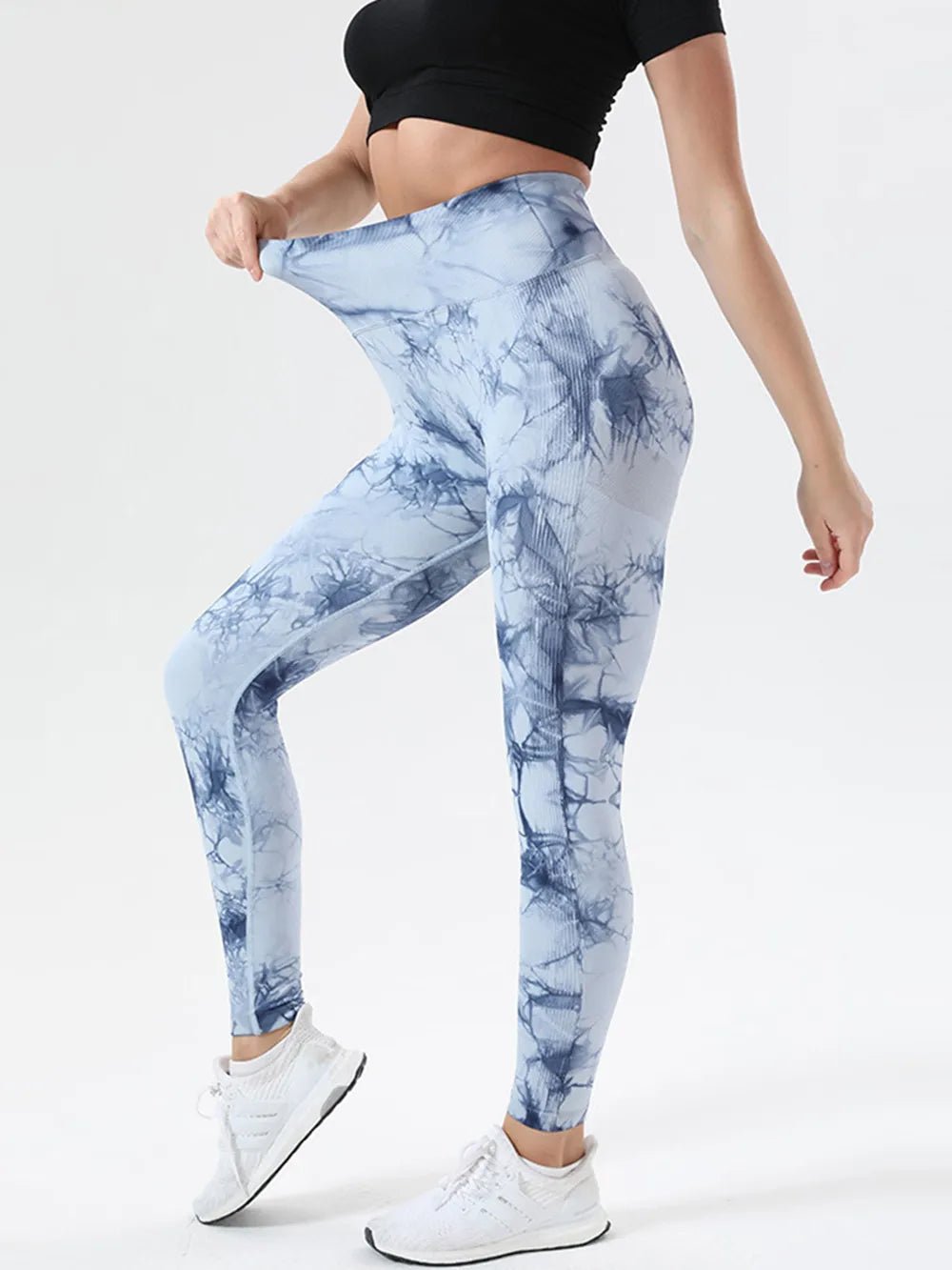 Tie - Dye High Waist Active Leggings - Casual Fit Clothes