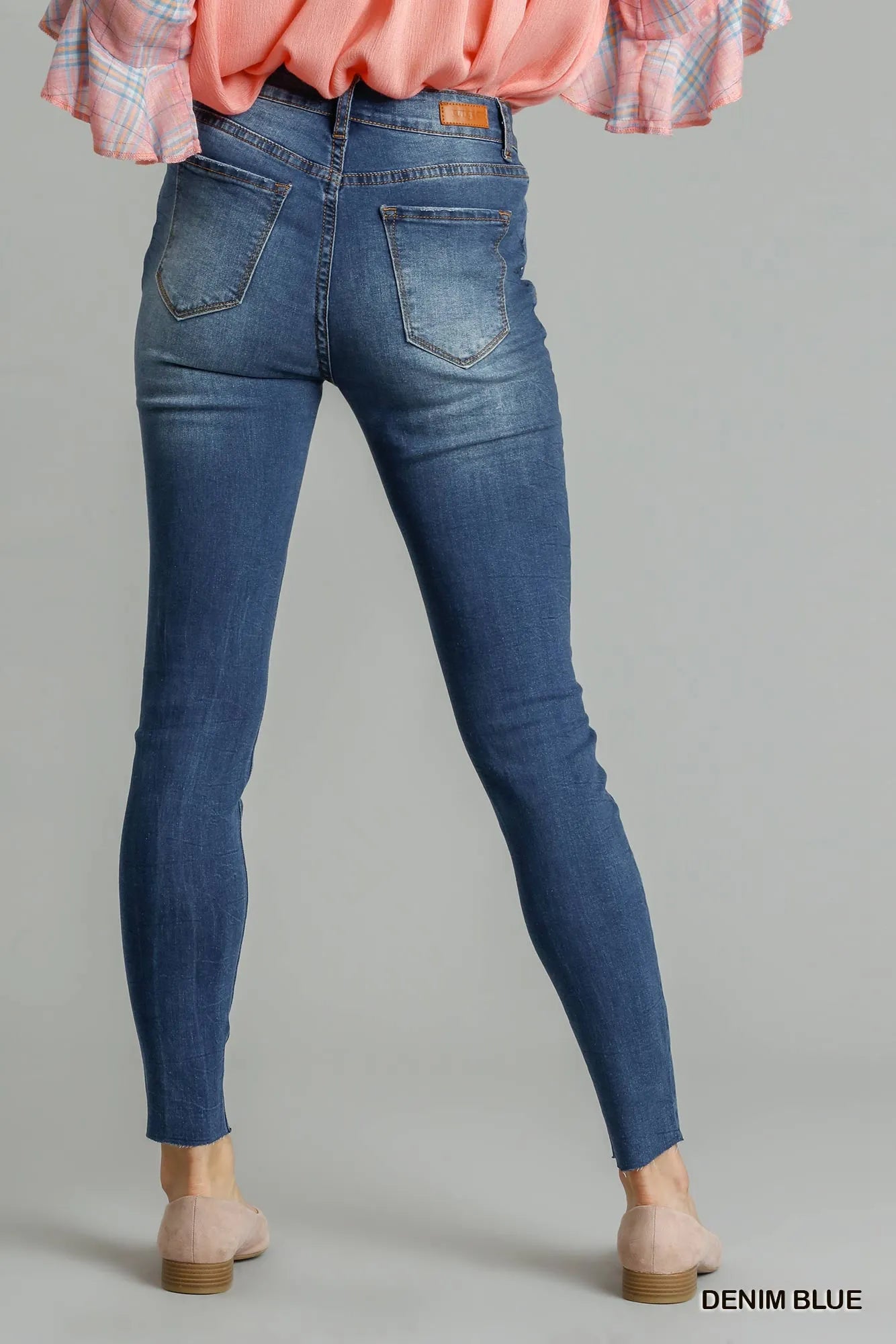 Umgee Distressed Skinny Jeans with Pockets - Casual Fit Clothes