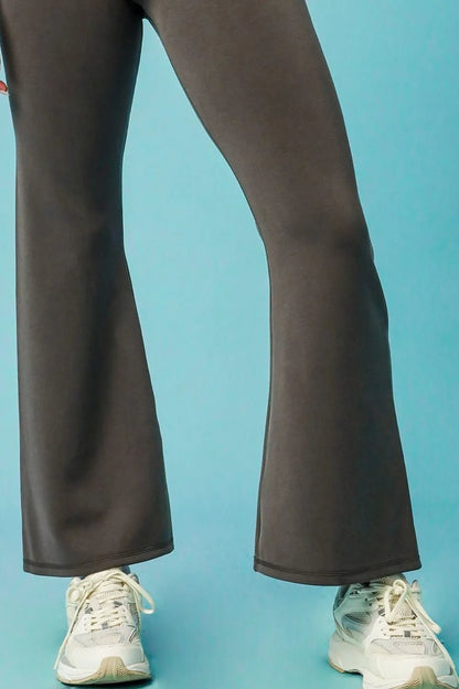 Umgee High - Waisted Flare Leggings - Casual Fit Clothes