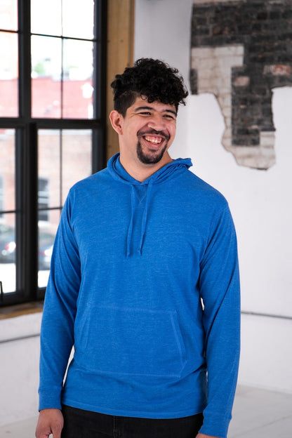 Unisex Eco - Triblend Long Sleeve Hooded Tee - Casual Fit Clothes