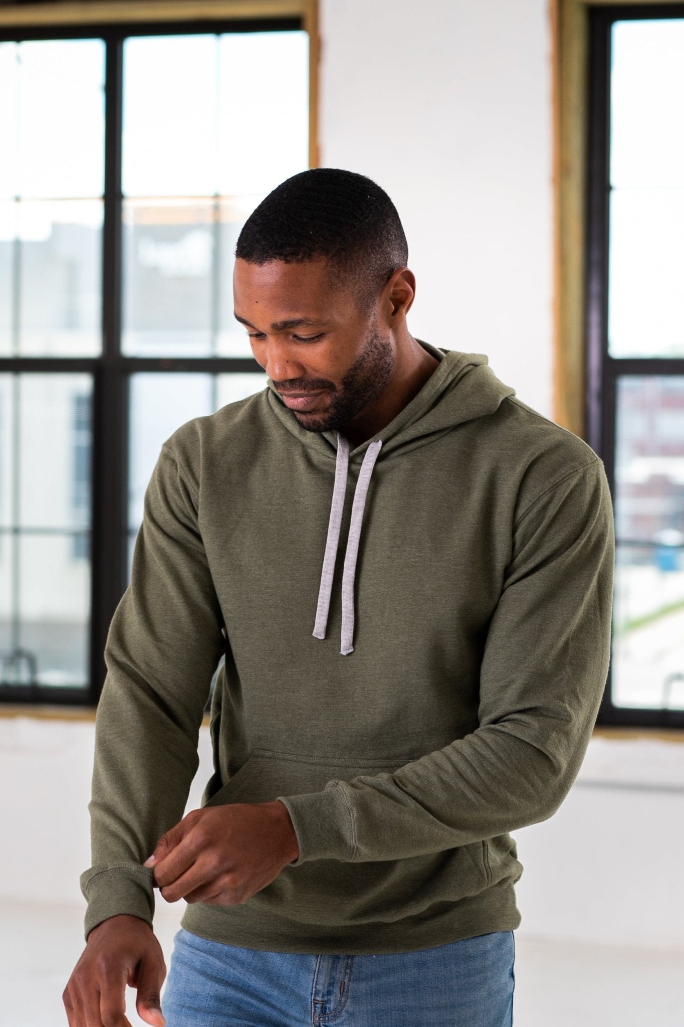 Unisex Heathered Fleece Hood - Casual Fit Clothes