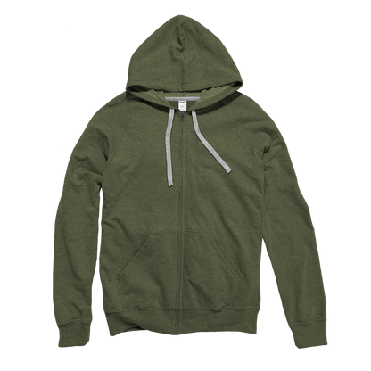 Unisex Heathered Full Zip Hood - Casual Fit Clothes