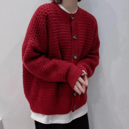 Womens Casual Button Down Knit Cardigan - Casual Fit Clothes